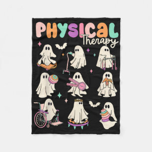 Cute Ghost Physical Therapy Pt Physical Therapist  Fleece Blanket