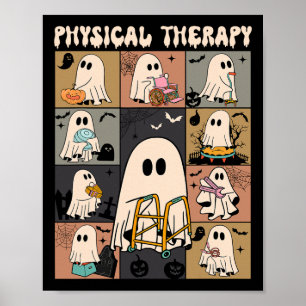 Cute Ghost Physical Therapy Pt Physical Therapist Poster