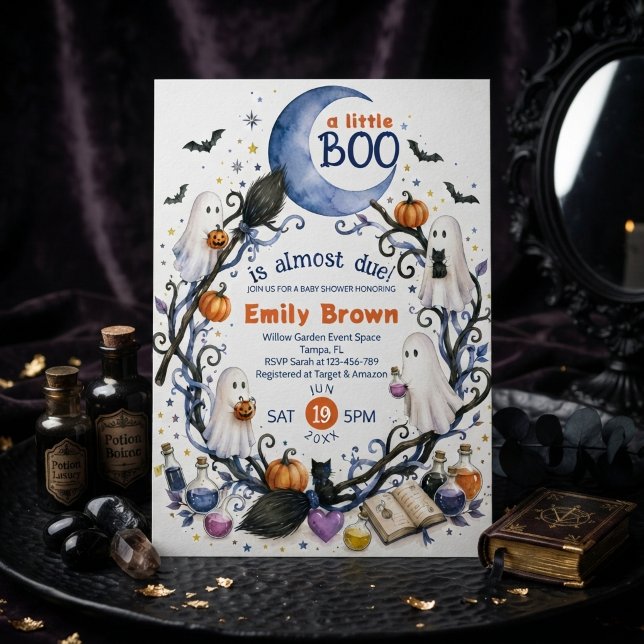 Cute Ghost Pumpkin Baby Shower Invitation (Creator Uploaded)