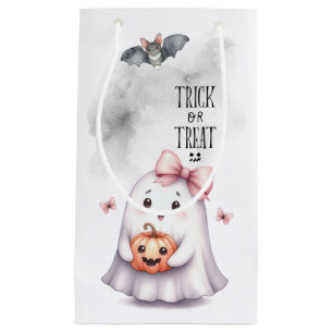 Cute Ghost Pumpkin Bat Halloween Small Gift Bag