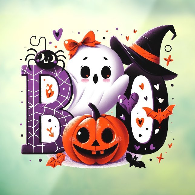 Cute Ghost & Pumpkin 'Boo' Halloween (Sheet 3)