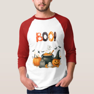 Cute Ghost & Pumpkin BOO T-Shirt