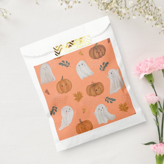 Cute Ghost & Pumpkin Halloween Favour Bag (Sealed)
