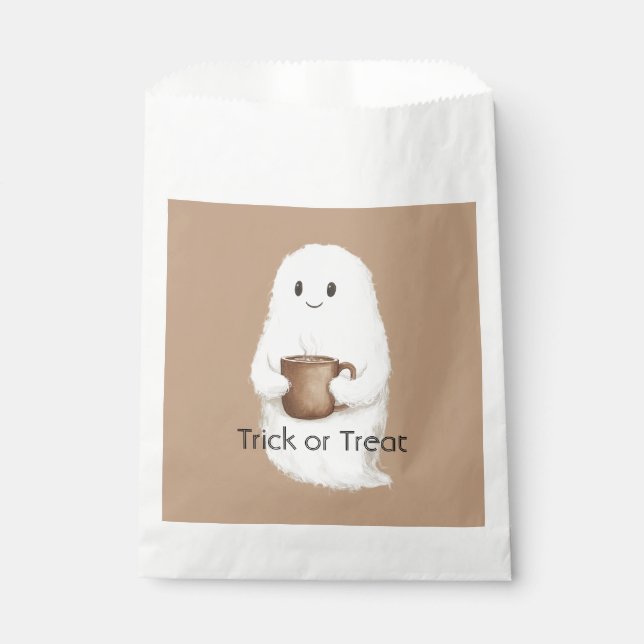 Cute Ghost Pumpkin Halloween Favour Bags (Front)