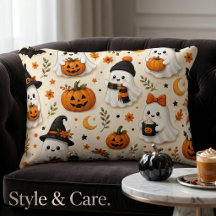 Cute Ghost & Pumpkin Halloween Pattern