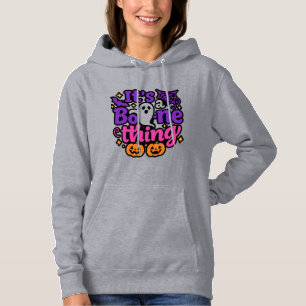 Cute Ghost & Pumpkin -Happy Halloween Hoodie