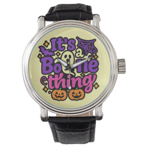 Cute Ghost & Pumpkin -Happy Halloween Watch
