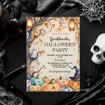 Cute Ghost & Pumpkin Spooktacular Halloween Party