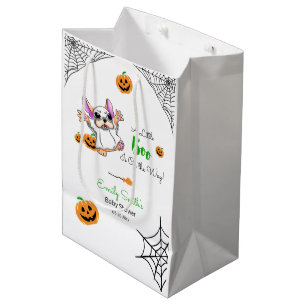 Cute ghost pumpkins Halloween Baby Shower Medium Gift Bag