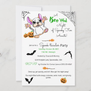Cute ghost pumpkins Halloween Party Invitation
