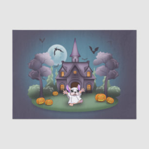 Cute ghost pumpkins Haunted House Halloween Tissue Paper