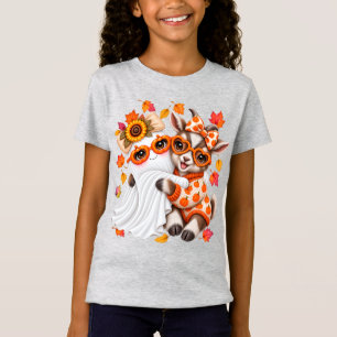 Cute Ghost Pygmy Goat Halloween Fall Autumn T-Shirt