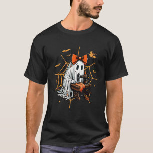 Cute Ghost Quilter Sewing Halloween Scary Costume T-Shirt