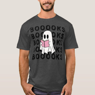 Cute Ghost Reading a Pink Book T-Shirt