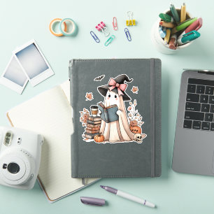 Cute Ghost Reading Book Lovers Halloween Ghost