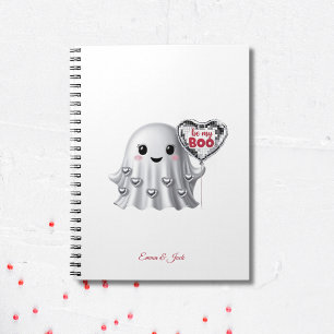 Cute Ghost Romantic Valentine's Pattern Notebook