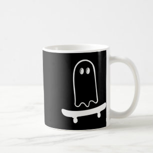Cute Ghost Skateboard To Funny Skateboarder Hallow Coffee Mug