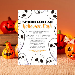  Cute Ghost Spooktacular Halloween Bash Invitation