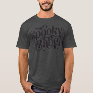 Cute Ghost Spooky Babe Retro Groovy Halloween 1432 T-Shirt