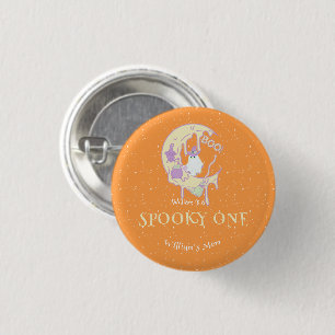 Cute Ghost Spooky One Mum Halloween First Birthday 3 Cm Round Badge