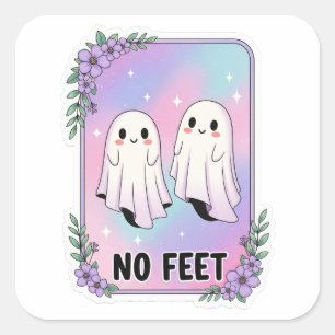 Cute Ghost Sticker – Pastel Halloween “No Feet” Fl