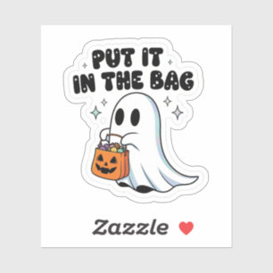 Cute Ghost Sticker – "Put It In The Bag" Halloween