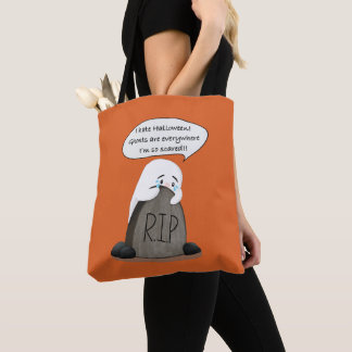 Cute Ghost Trick or Treat Bag Funny Halloween Desi