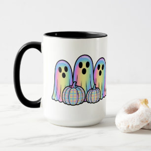 Cute Ghost Trio Halloween Coffee Mug – Adorable 