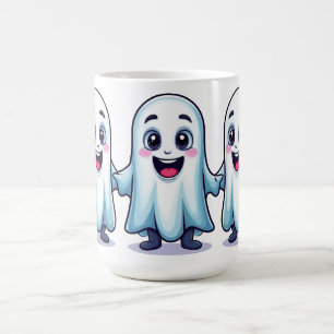 Cute Ghost Trio Holding Hands Halloween Friends 👻 Coffee Mug