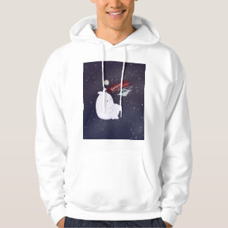 Cute Ghost & UFO Adult Pullover Hoodie