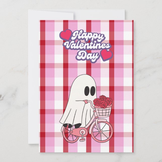 Cute Ghost Valentine Card (Front)
