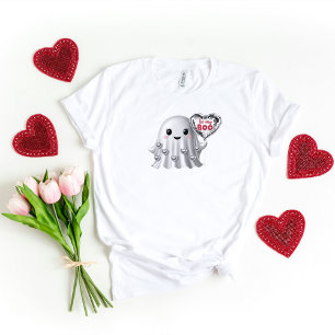 Cute Ghost Valentine's Tee Pattern