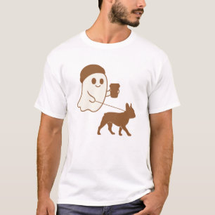 Cute Ghost Walking Frenchie T-Shirt