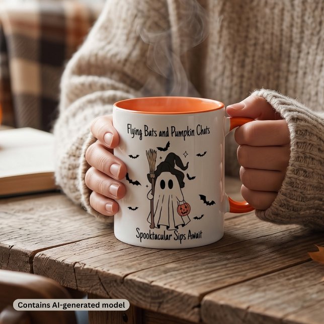Cute Ghost Witch Halloween Mug (Creator Uploaded)
