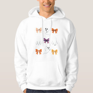 Cute Ghost with Bows Halloween Design_1 Hoodie