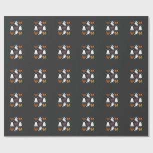 Cute Ghost with Bows Halloween Design_1 Wrapping Paper