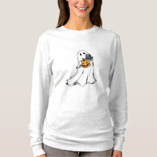 Cute ghost with jack o lanterns - Halloween 2026 T-Shirt