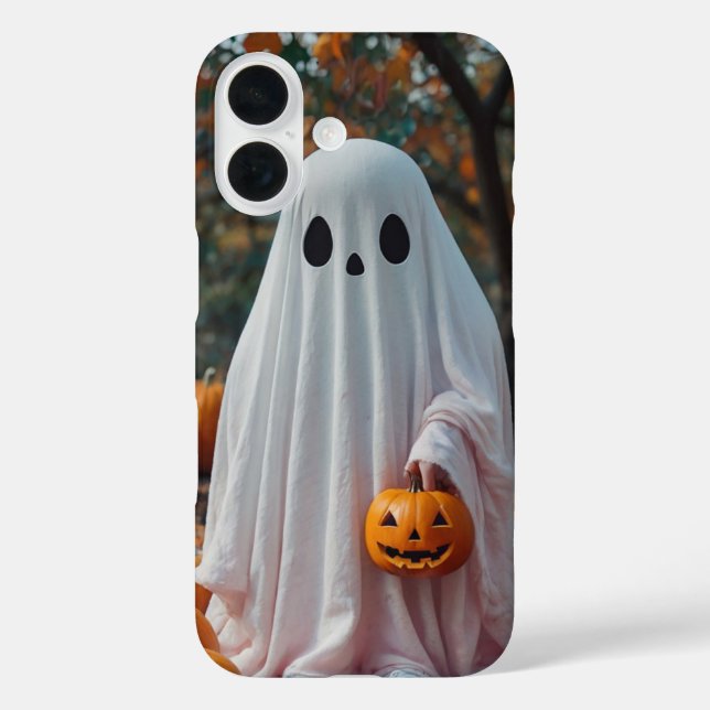 Cute Ghost with Pumpkin Case-Mate iPhone Case (Back)