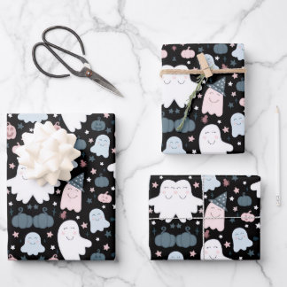 CUTE GHOST WRAPPING PAPER SHEET
