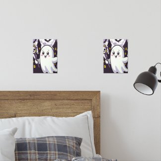 Cute Ghostly Poster with a Playful Twist