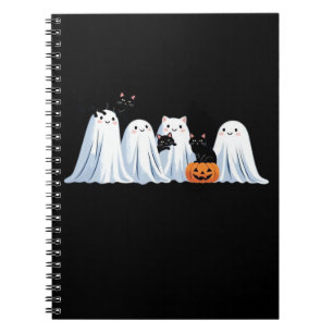 Cute Ghosts and Black Cats Halloween – Spooky Seas Notebook