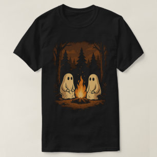Cute Ghosts Around Campfire Halloween T-Shirt