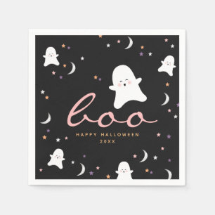 Cute Ghosts Boo Halloween  Napkin
