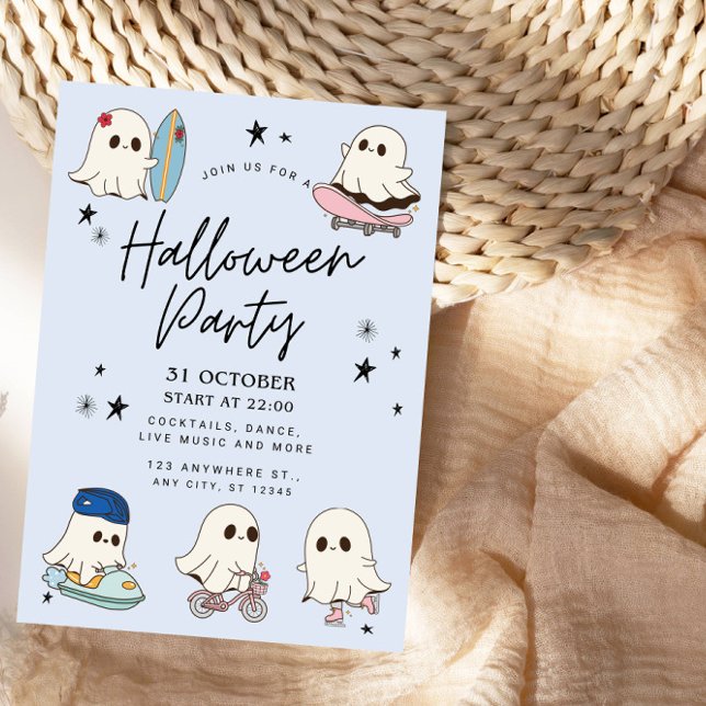  Cute Ghosts Halloween Party Invitation (Creator Uploaded)
