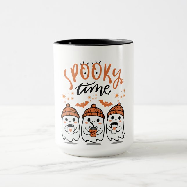 Cute Ghosts  Halloween Spooky Time Mug (Center)