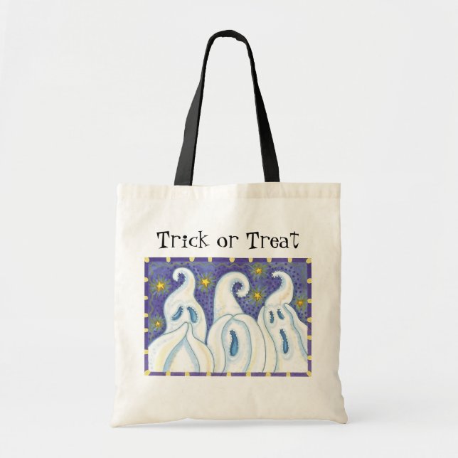 Cute Ghosts Halloween Trick or Treat bags! Tote Bag (Front)