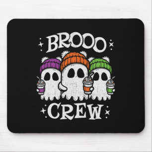 Cute Ghosts Ice Coffee - Halloween Ghost Coffee - Mouse Pad