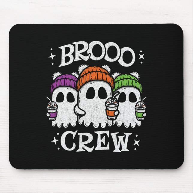 Cute Ghosts Ice Coffee - Halloween Ghost Coffee -  Mouse Pad (Front)