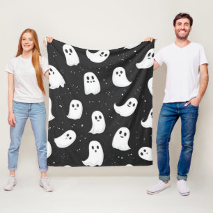 Cute Ghosts in the Halloween Fleece Blanket