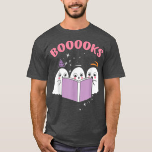 Cute Ghosts Reading BookBoooksRead T-Shirt